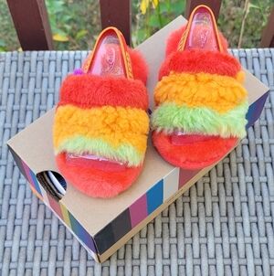 UGG Kids T Fluffy Yeah Slide Cali Collage